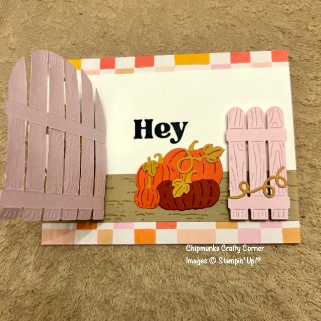 Inside swinging gate card